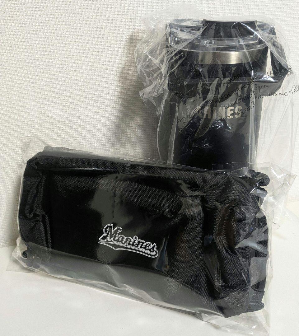 千葉ロッテマリーンズ タンブラー＆ボトルサコッシュ セット 2WAY 900ml