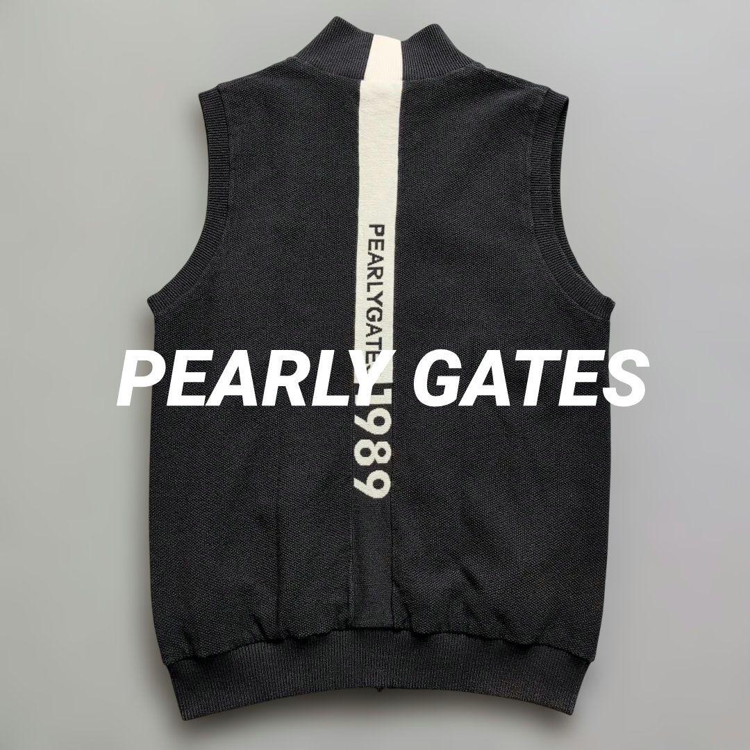 【美品】パーリーゲイツゴルフ　ナイロン　ニット　リバーシブルフルジップベスト
