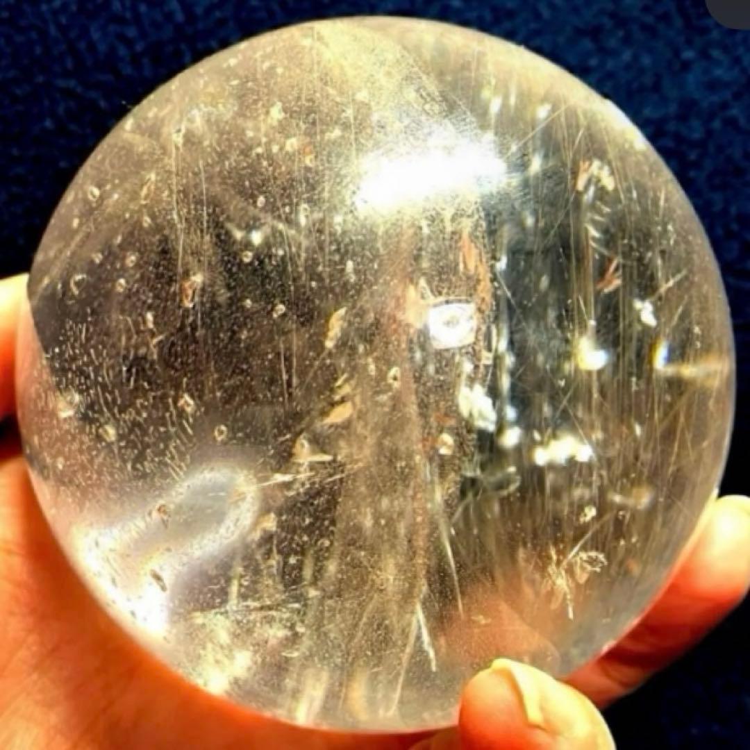 超特大　77mm ゴールドルチルクォーツ　金針水晶　パワーストーン