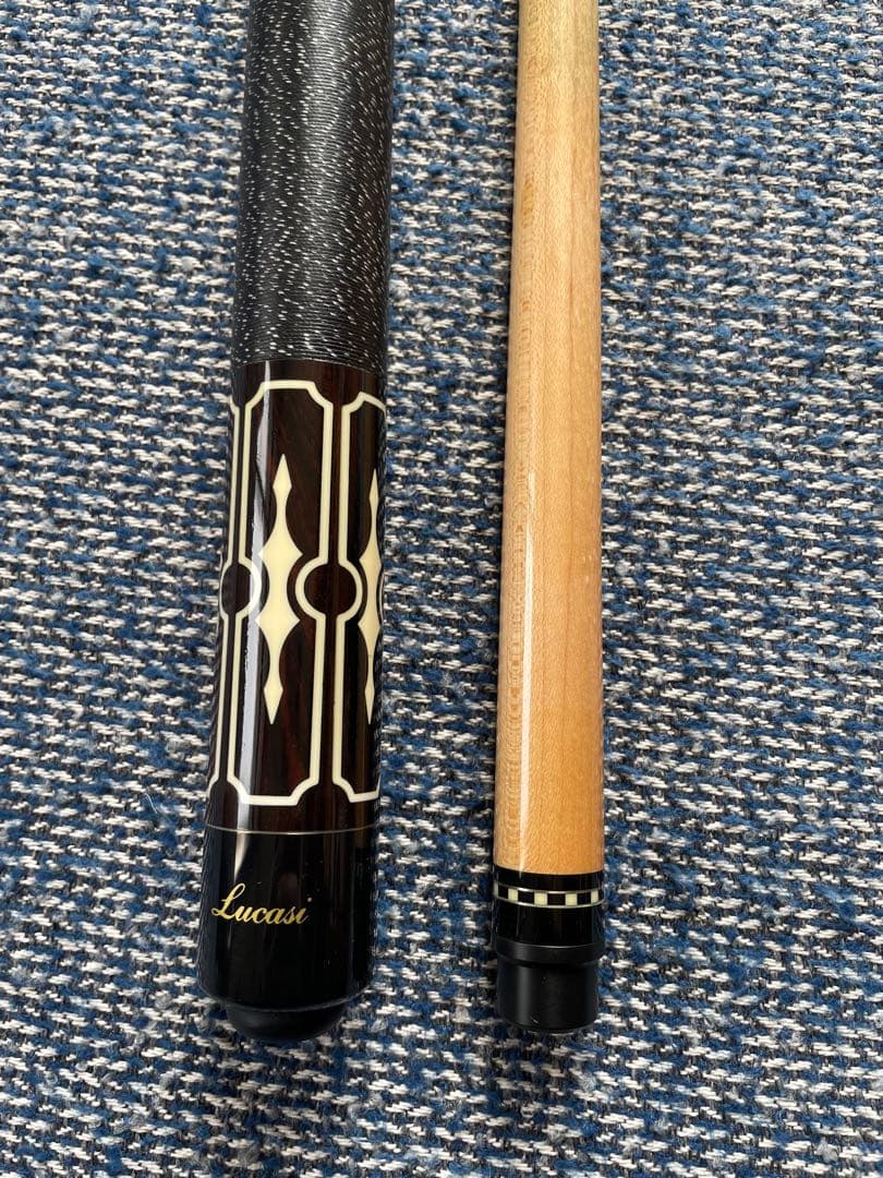 Lucasi ルカシー　ビリヤード　キュー 木製 黒白装飾