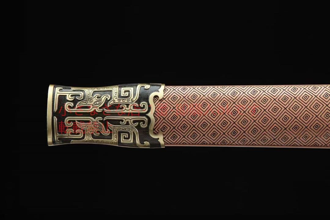 古兵器   武具　刀装具　日本刀　模造刀 紫銅鞘-南越神剣