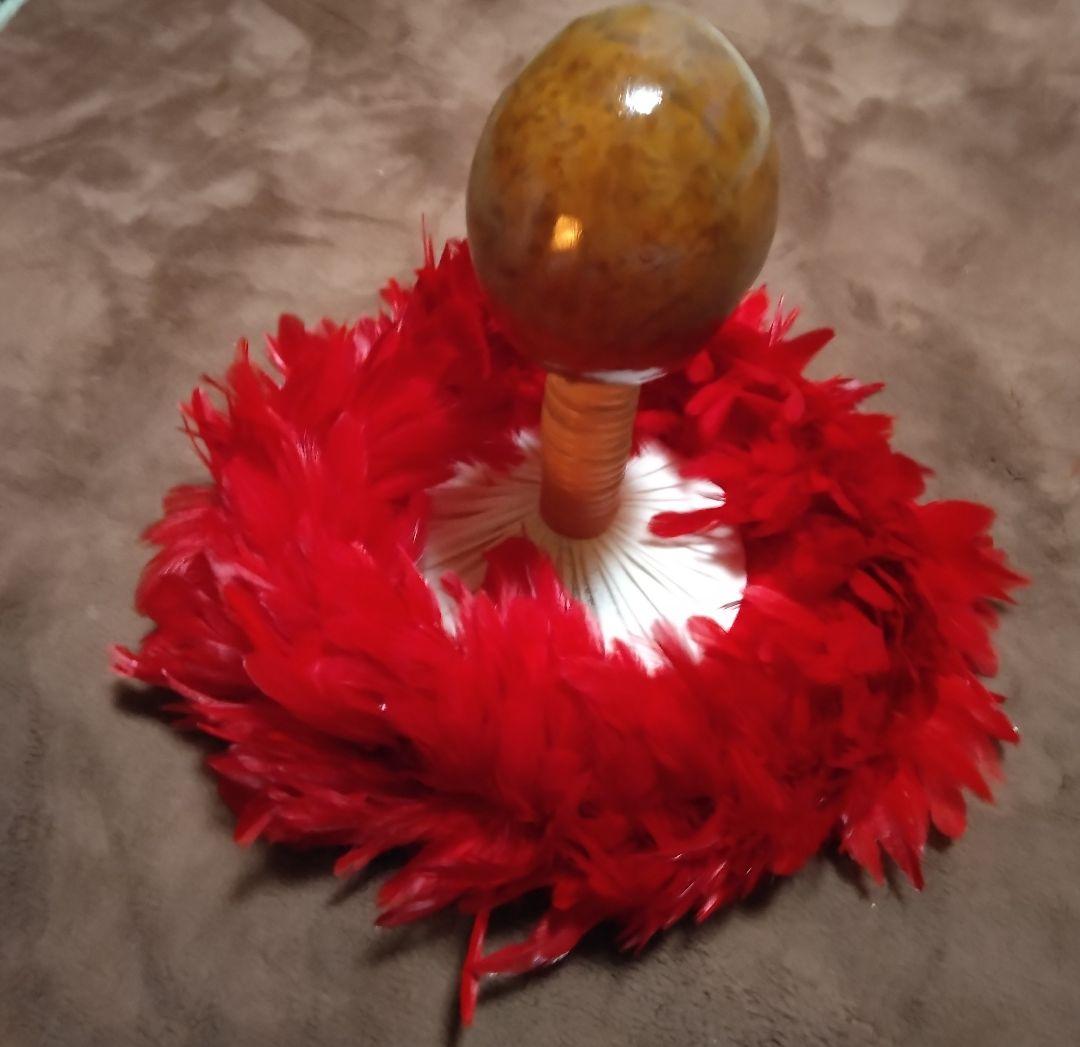 フラダンス用 赤い羽根のウリウリ1点