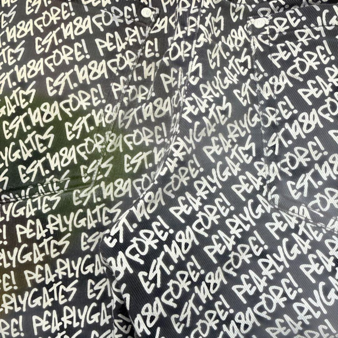 防寒　蓄熱　裏地付き　パーリーゲイツ　パンツ　総柄　S〜M相当　紺　白　ネイビー