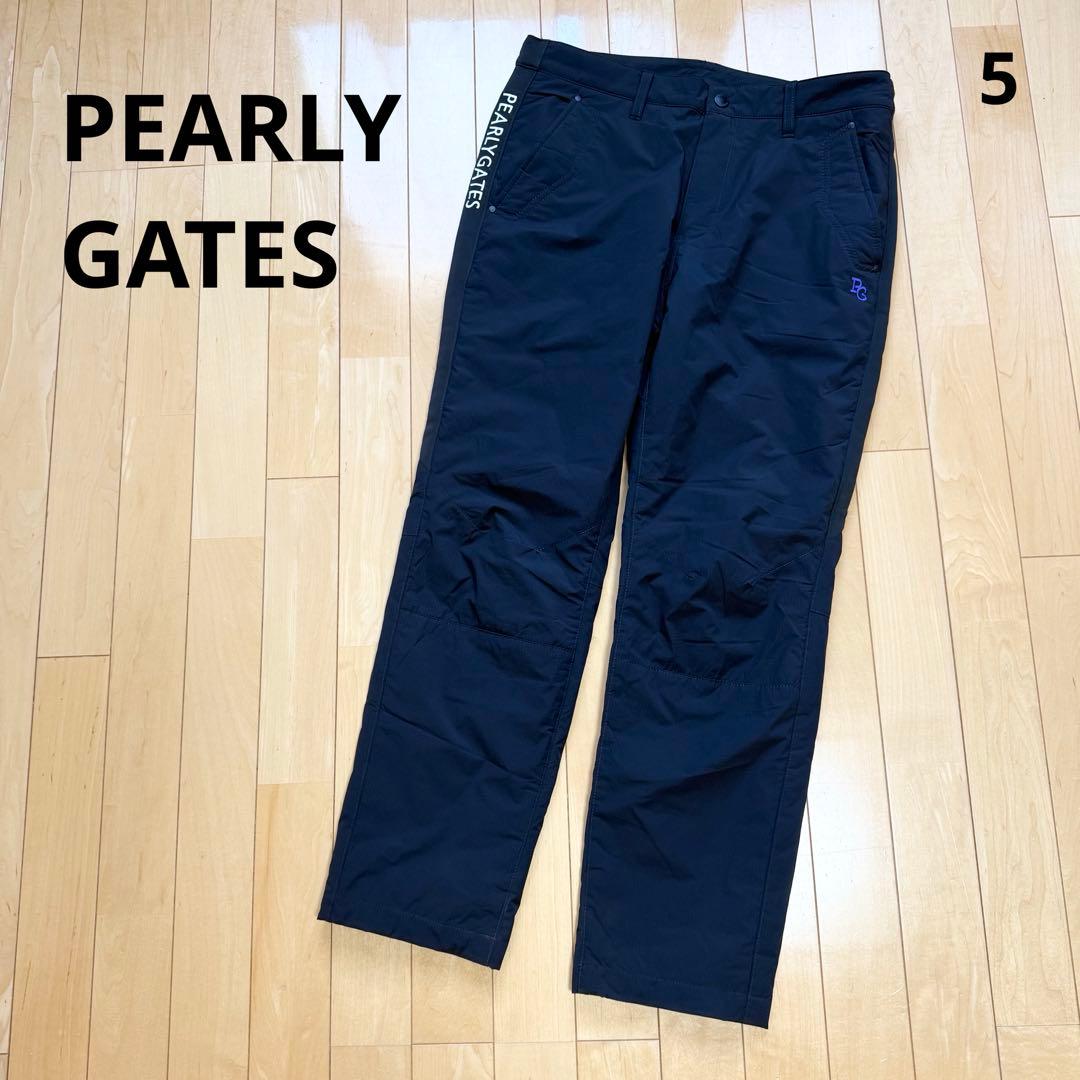 パーリーゲイツ パデッド 中綿 パンツ ネイビー 撥水 防水