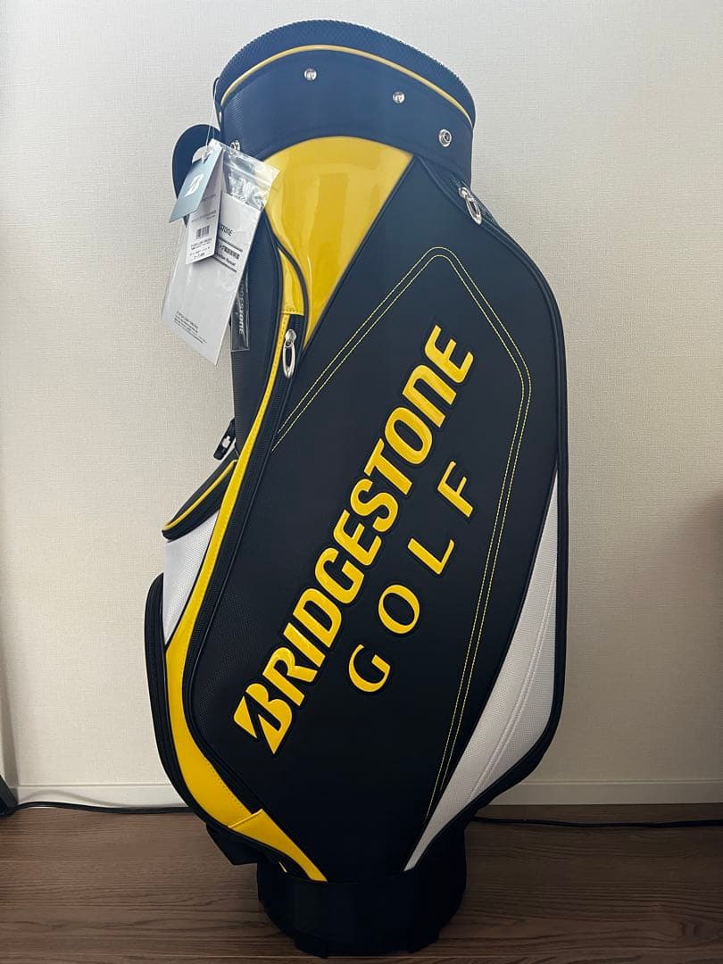 【智太郎】BRIDGESTONE ゴルフバッグ 黒/黄/白