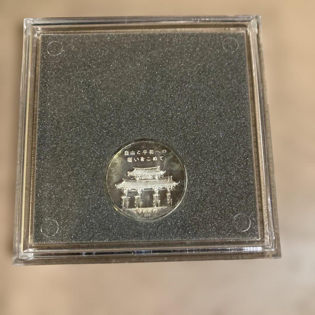 【純銀】1972年 沖縄復帰記念メダル 約14g 守礼門 外箱付