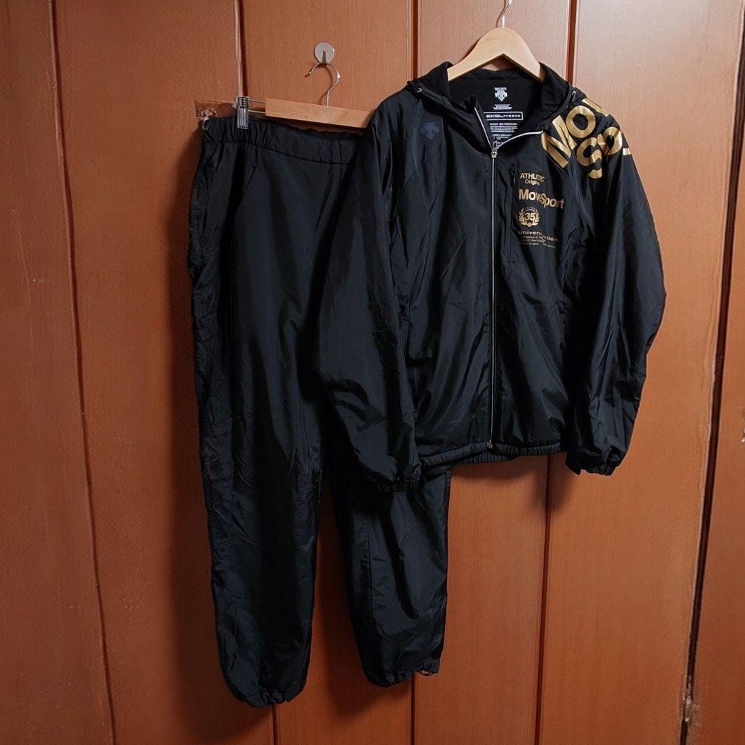 デサント　セットアップ　防寒仕様　中厚　シャカシャカ　黒　Lサイズ