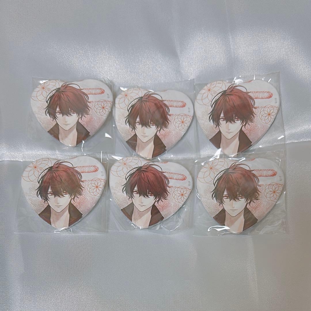 朱砂 ハート 缶バッジ