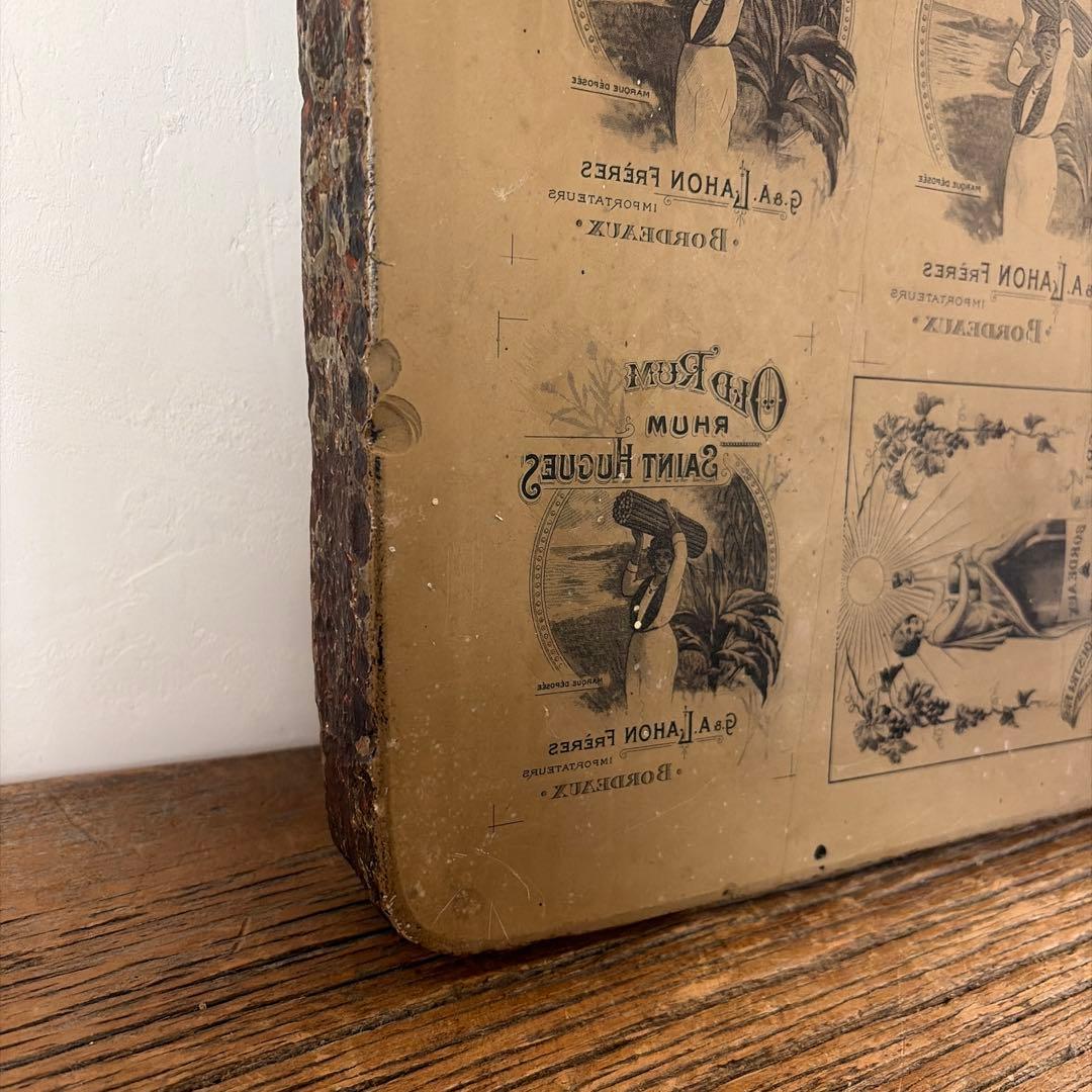 フランス アンティーク リトグラフ 石版石　希少　1800年代