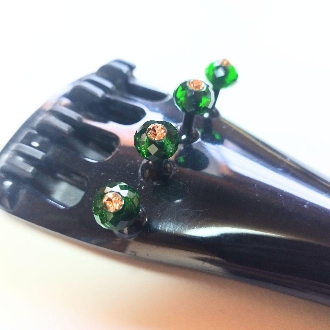 チェロ アジャスターねじセット　エメラルドクリスタル10㎜