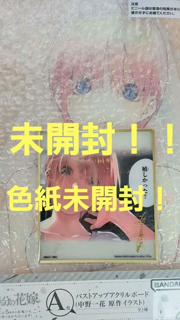 五等分の花嫁一番くじラストワン賞とA賞一花