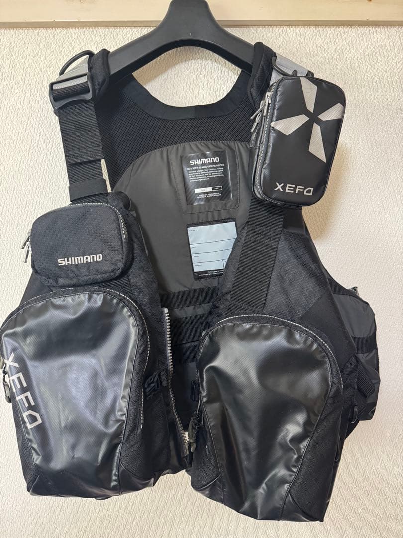 美品SHIMANO XEFO フィッシングベスト ブラック