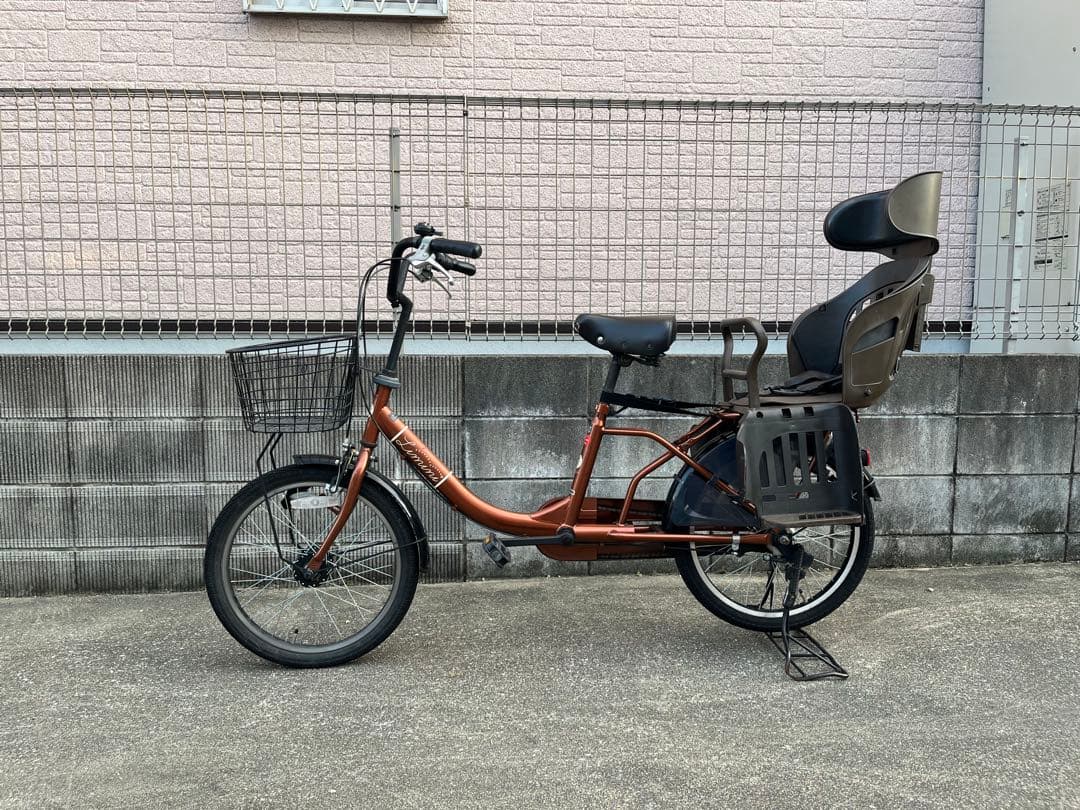 【引き取り限定】　非電動　子供乗せ自転車　limini+ ブラウン