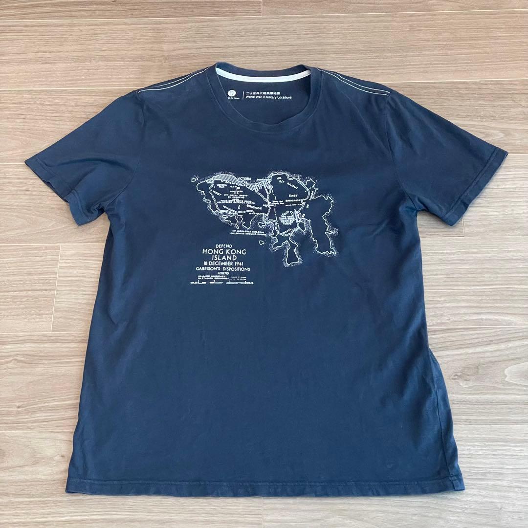 香港　イギリス軍地図　Tシャツ