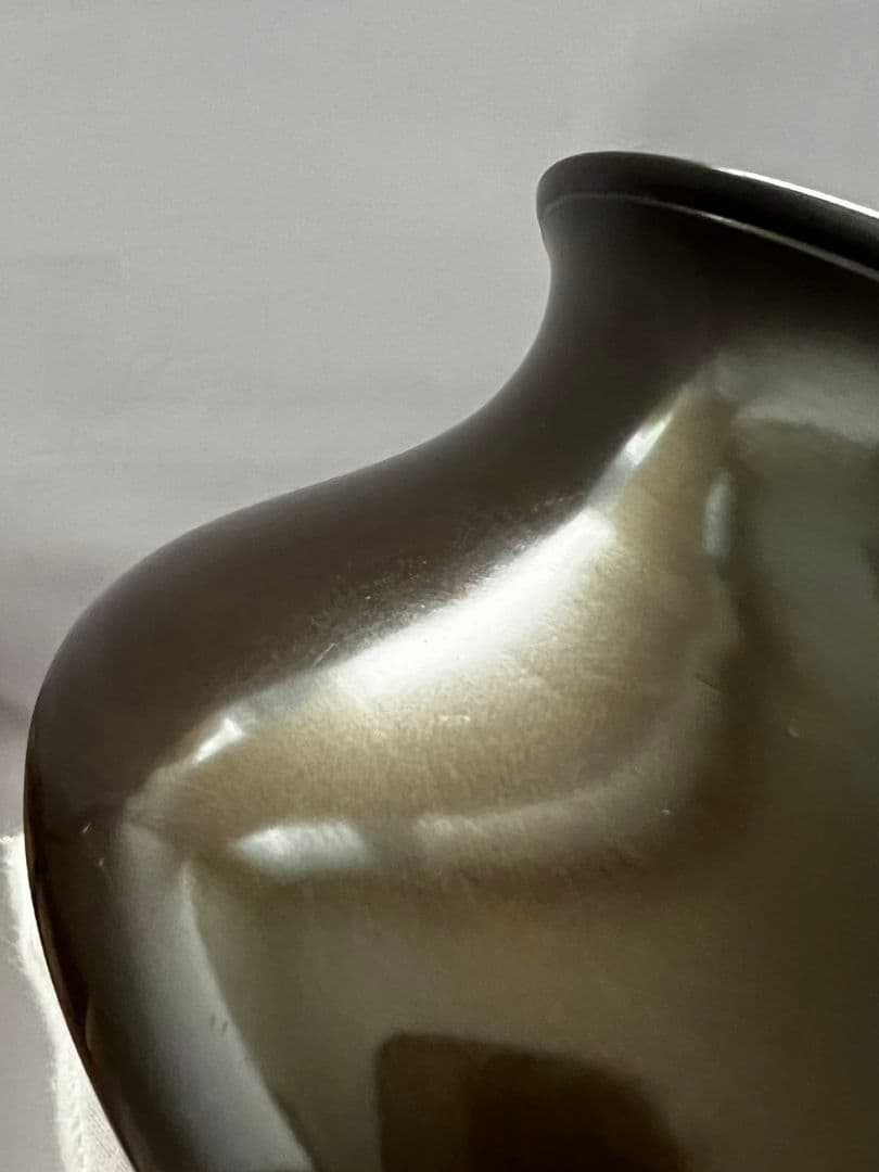 唐金建水 義正作 茶道具