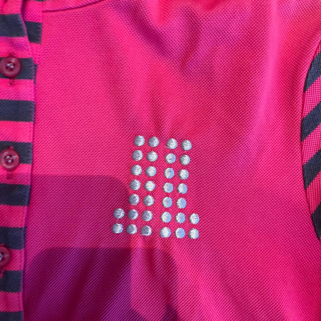 ランバン　スポール　ピンクストライプ ポロシャツとスカートセット　LANVAN