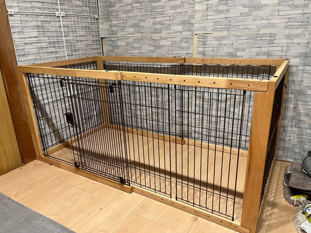 Richell 犬用ケージ 木製フレーム　中型犬　大型犬