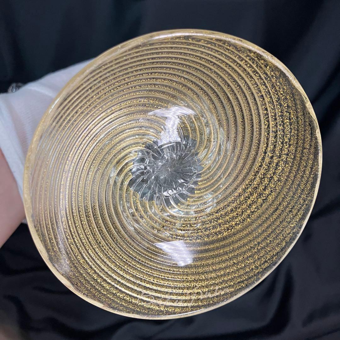 【匿名配送/希少】ベネチアングラス/ムラーノ/金彩/大型フィギュリン/工芸品