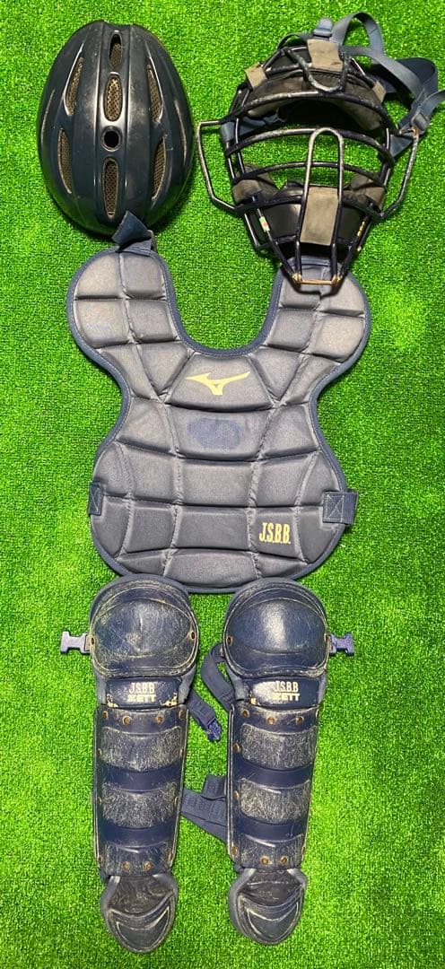キャッチャー防具セット 少年野球軟式低学年用　ネイビー