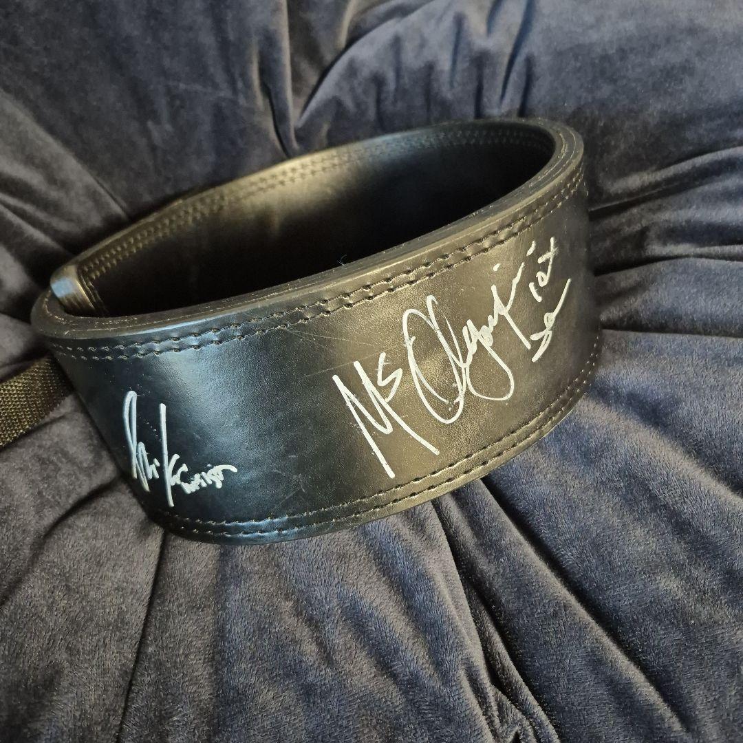 カチカラ　KACHIKARAサイン入りレザートレーニングパワーベルト　サイズＬ