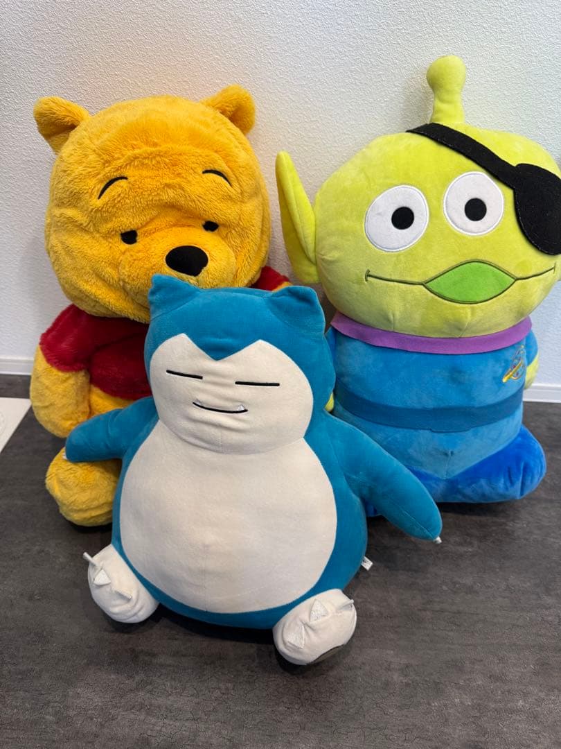 プーさん　カビゴン　リトルグリーンメン　ぬいぐるみセット
