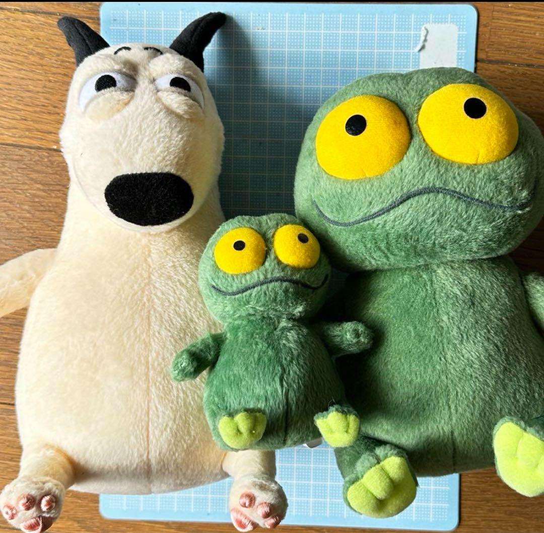 バムとケロ　ぬいぐるみ　セット　島田ゆか　絵本　ブルテリア　犬　カエル