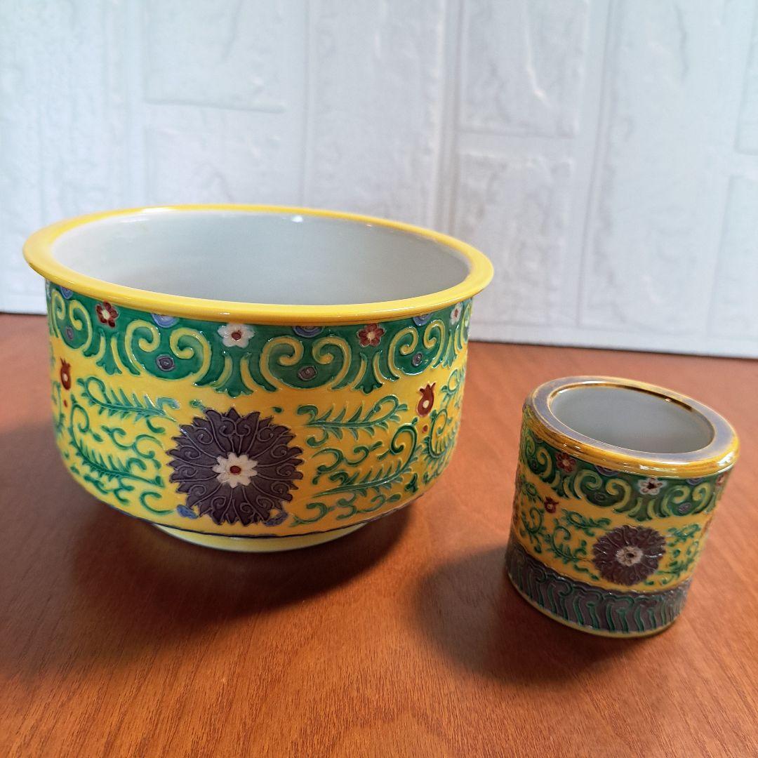 平安春峰 (井上春峰) 茶道具ヴィンテージ皆具セット 水指 杓立 蓋置 建水