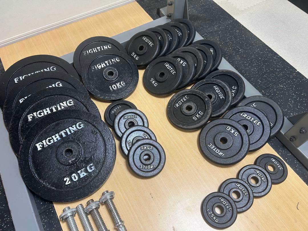 【合計195kg】iROTEC 28mm ダンベルシャフト4本付き 千葉県市川市