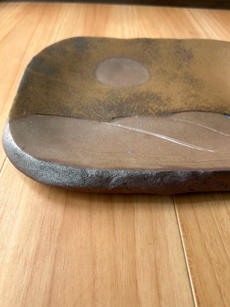 備前　吉本 正 四方皿（飾り皿）