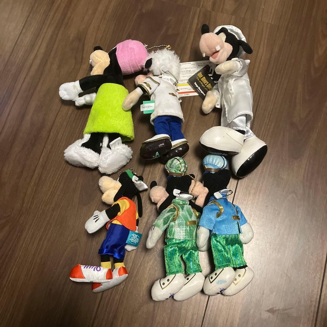 グーフィ、ぬいぐるみ 6体セット