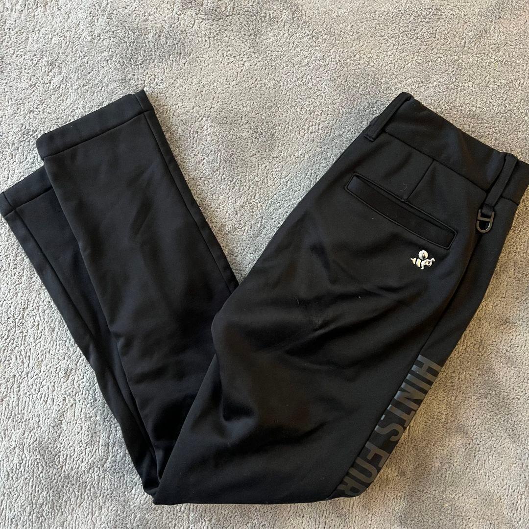 8YARDS ハチヤーズ　裏起毛　蓄熱　ゴルフパンツ　レディース　黒　XS ロゴ