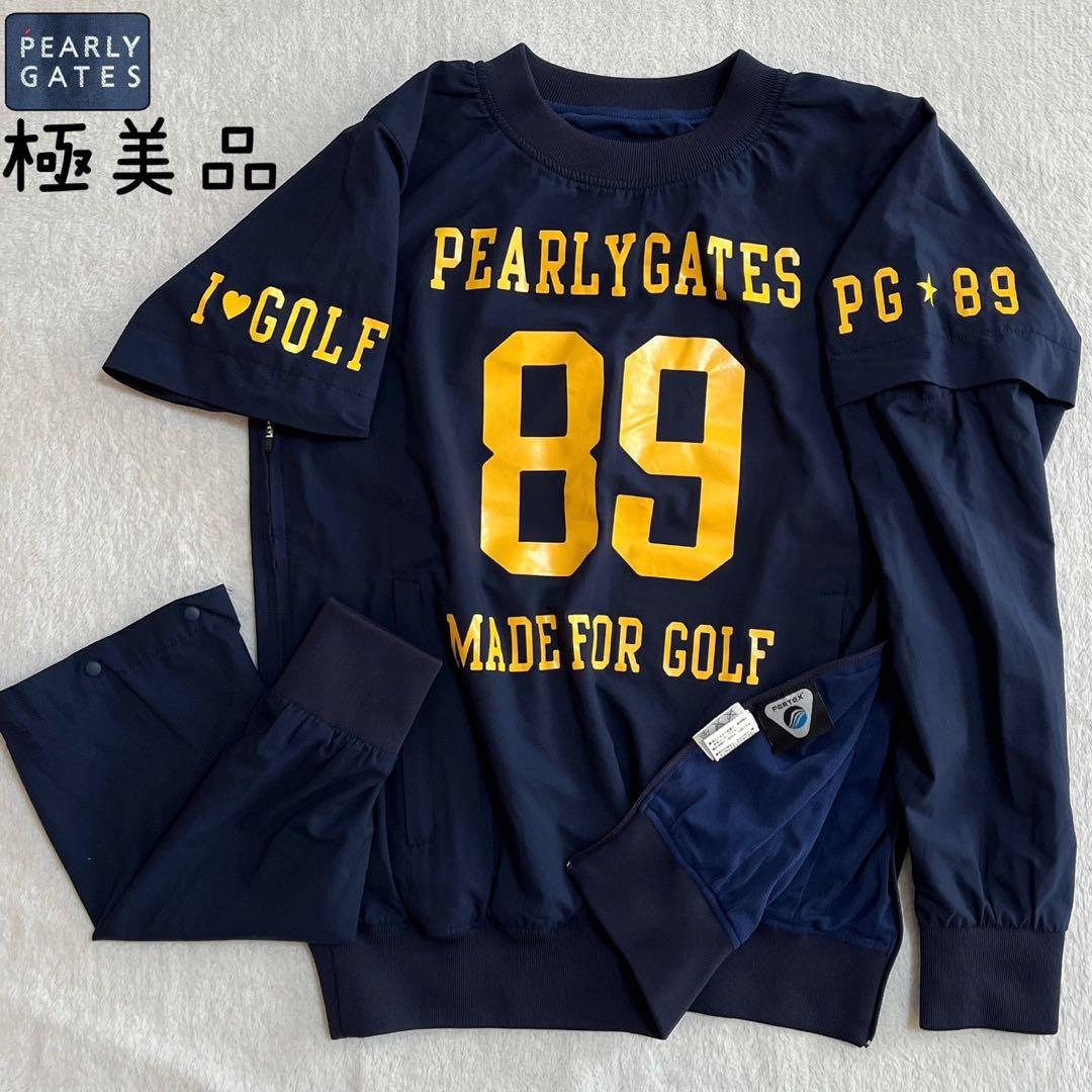 極美品　パーリーゲイツ　PERTEX　２WAY　スニード　長袖　半袖　メッシュ