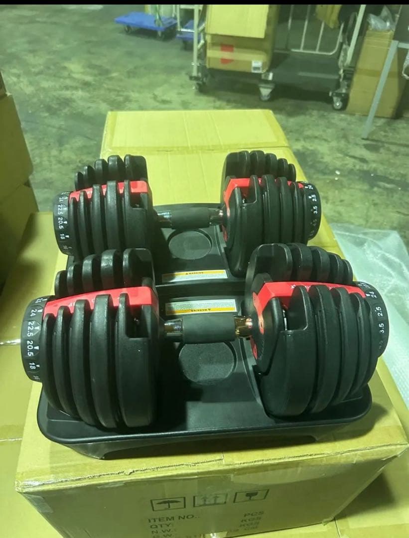 可変式ダンベル24kg×2個セット＋インクラインベンチのセットです