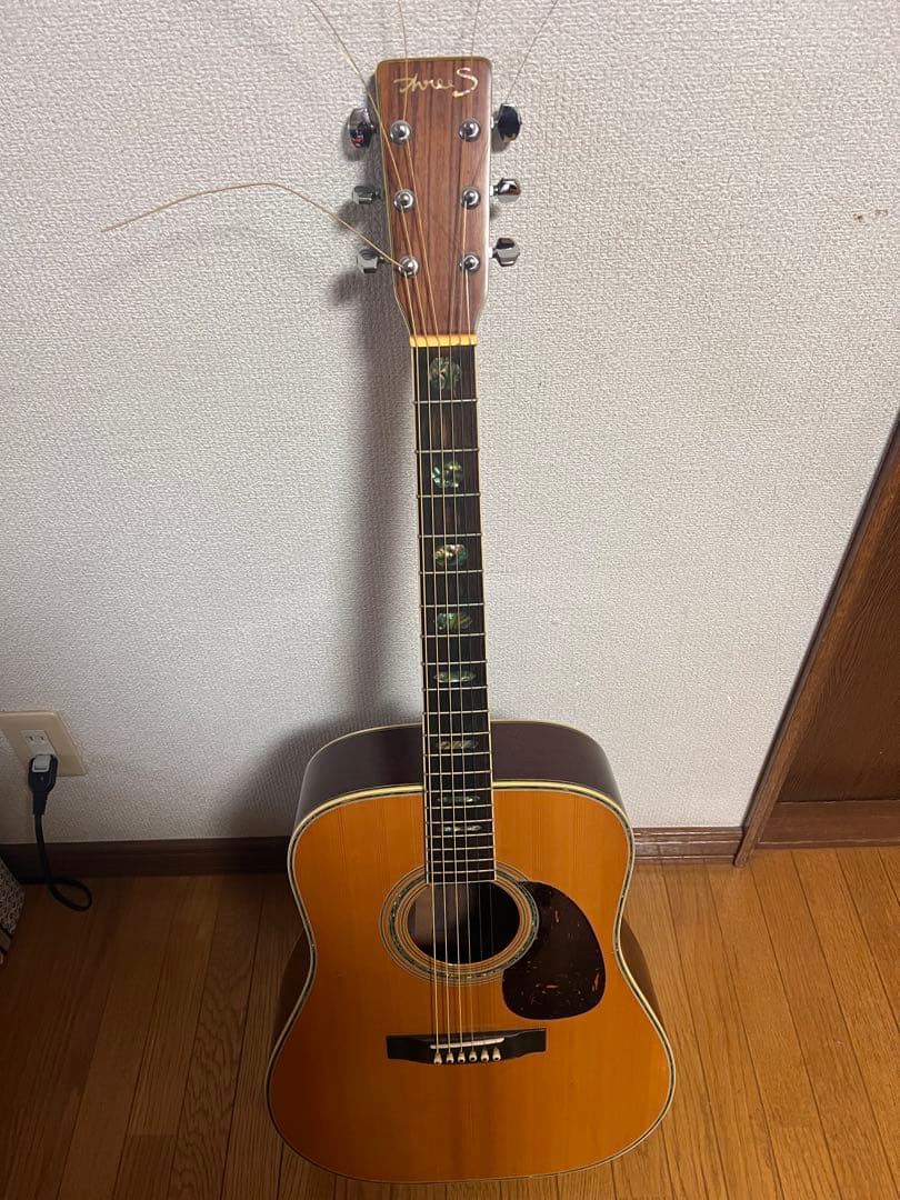 Three S W-300 アコースティックギター ハードケース付　初期ロゴ