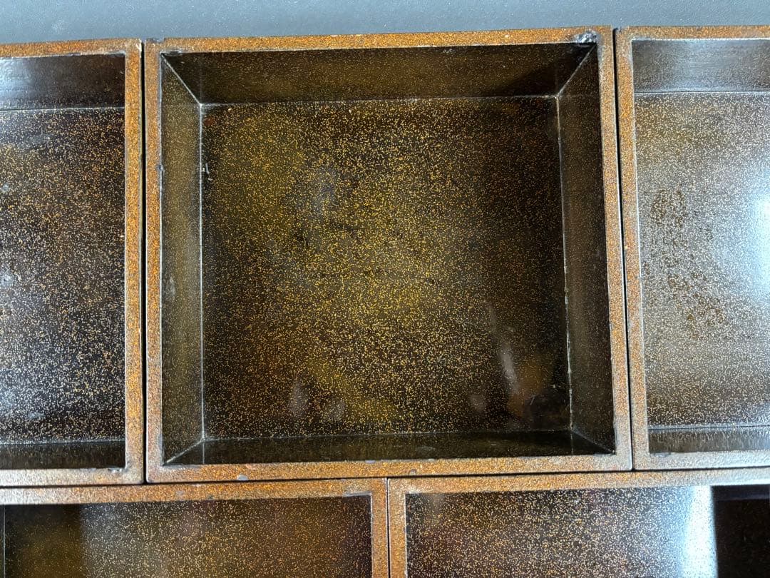 セール　輪島塗　極上　重箱　螺鈿　蝶　紫陽花　梨地　蒔絵　漆器