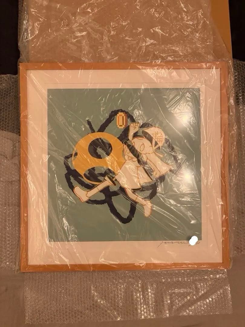 タカハシマホ シルクスクリーン2020 ED35 木製フレーム付き