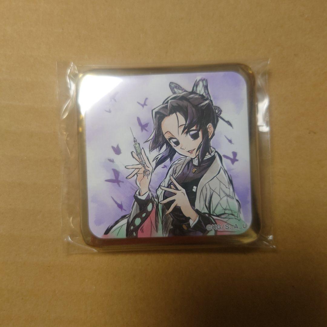 鬼滅の刃　ダイニング　スクエア缶バッジ　胡蝶しのぶ