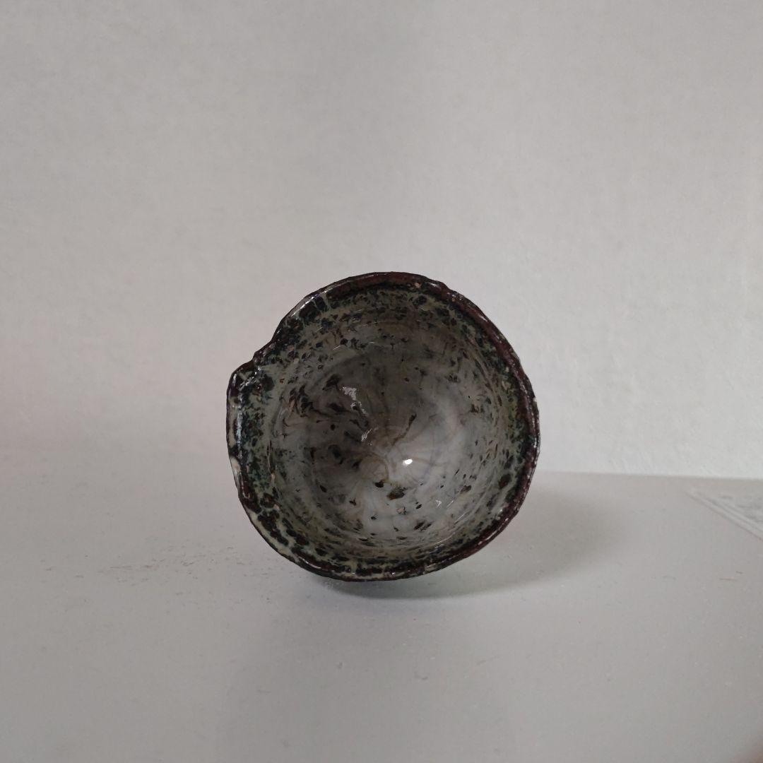 唐津焼き巨匠田中佐次郎作品ぐい呑み高6.5口径5馬上杯新品未使用箱なし