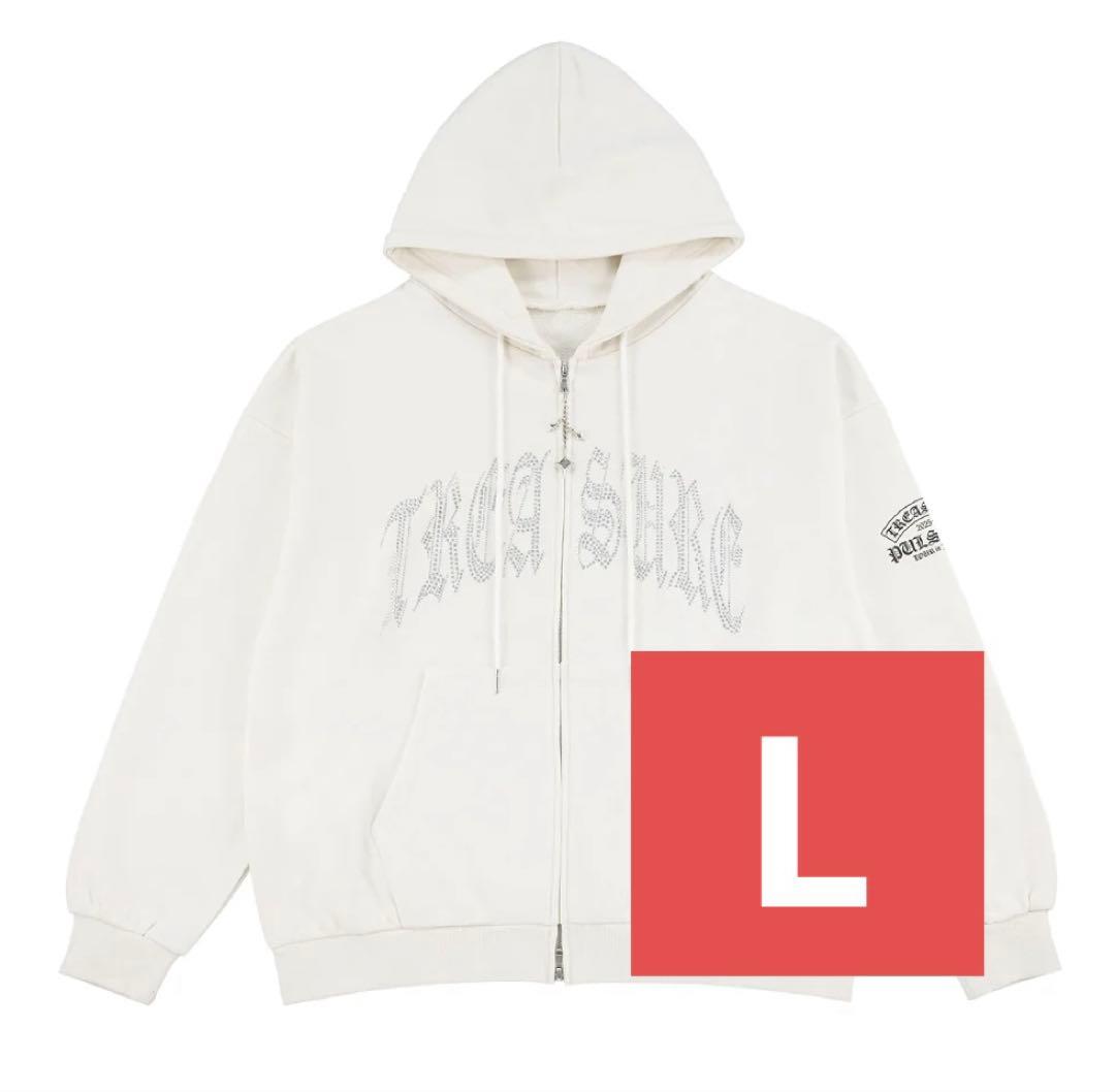 TREASURE ジップアップフーディー　Lサイズ　IVORY