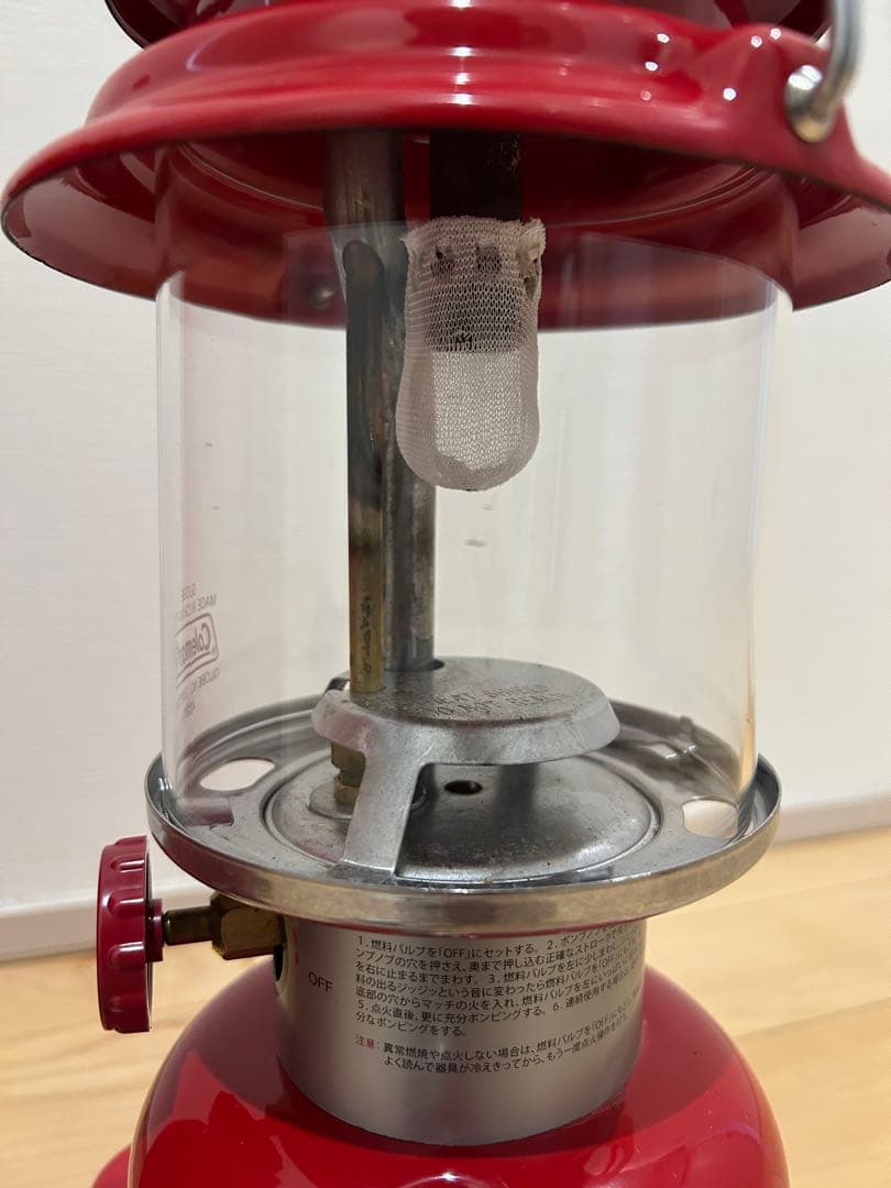 点火テストのみ コールマン ワンマントルランタン レッド