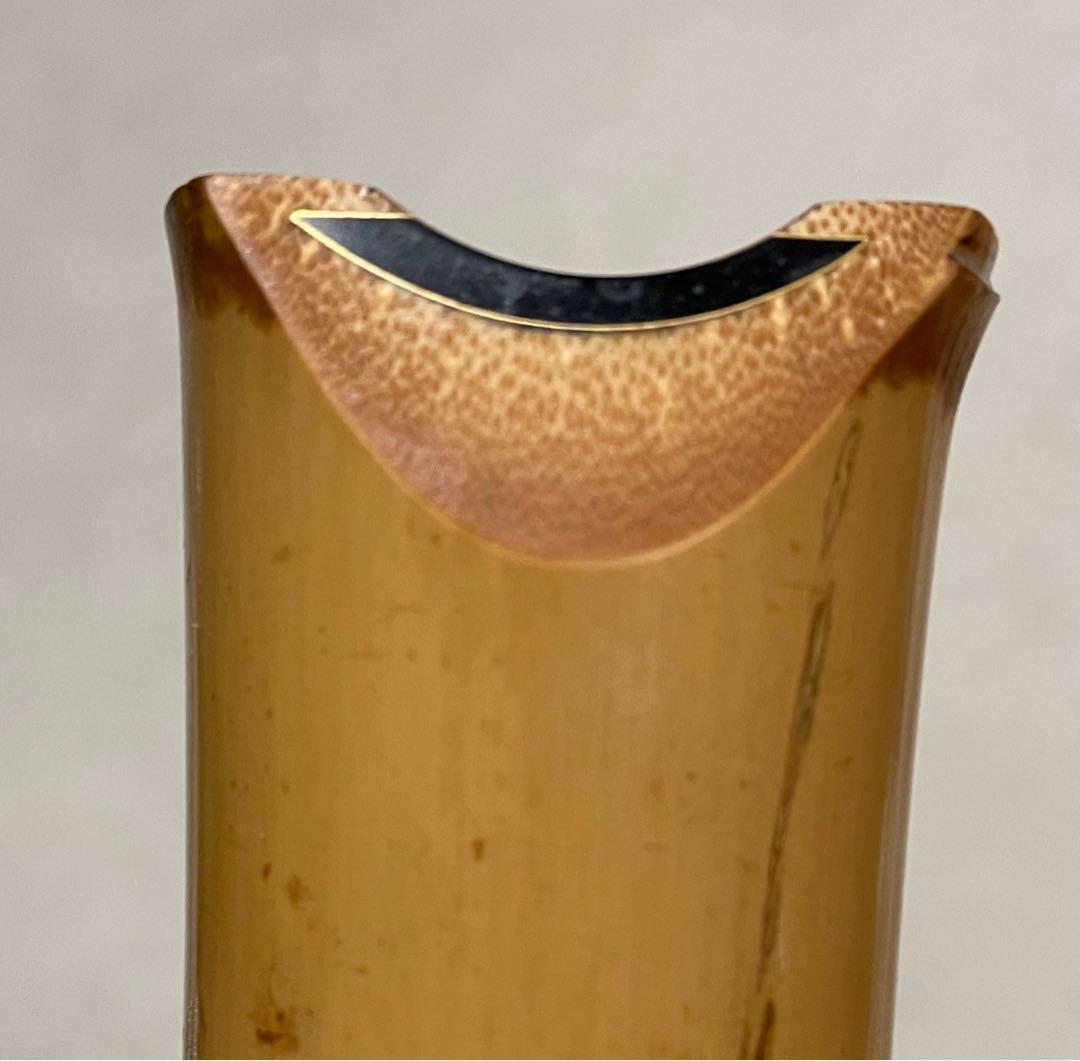 都山流尺八　一尺八寸(D)管　金唄口　精華銘四印