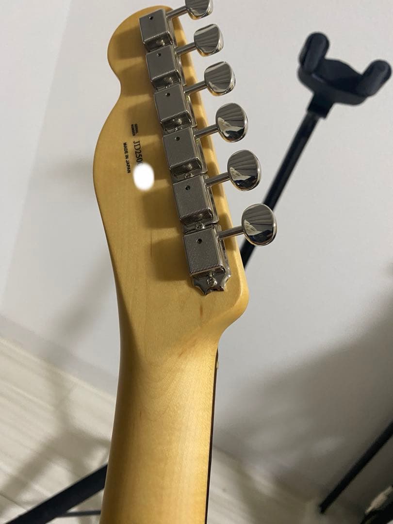 ギター fender MIJ telecaster raw ash black