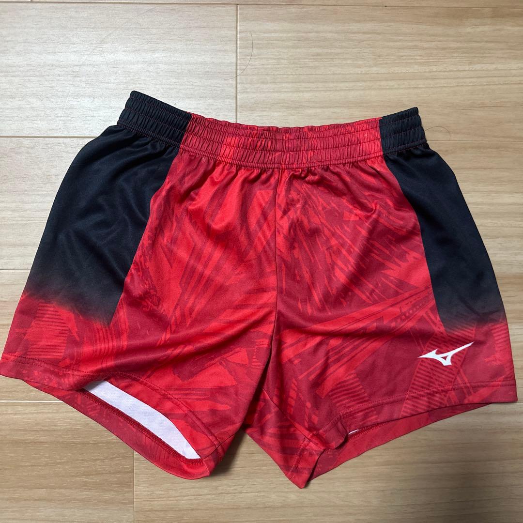 Mizuno バレーボールパンツ XL レッド/ブラック