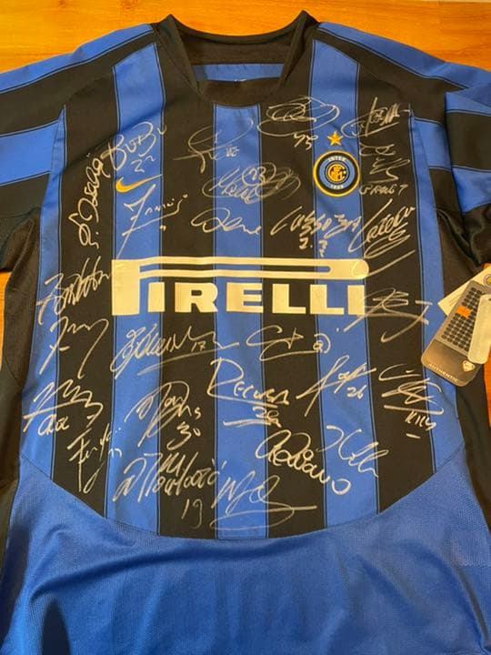 サッカー　インテル03-04シーズン　サインユニホーム