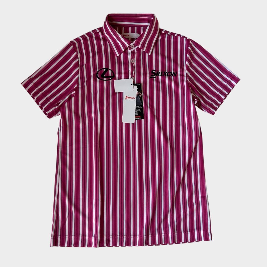 新品 スリクソン 松山英樹 レプリカ ポロシャツ ゴルフ ウェア ピンク M