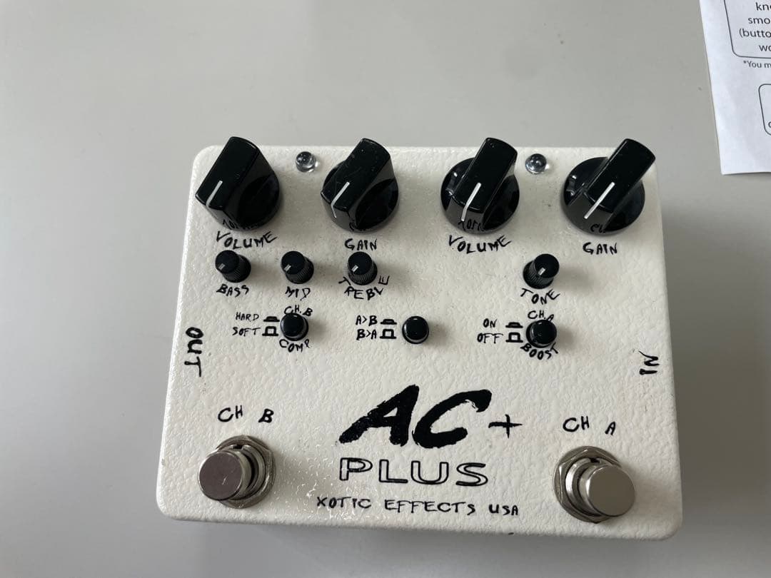 こんにちは。 Xotic Effects AC+ PLUS
