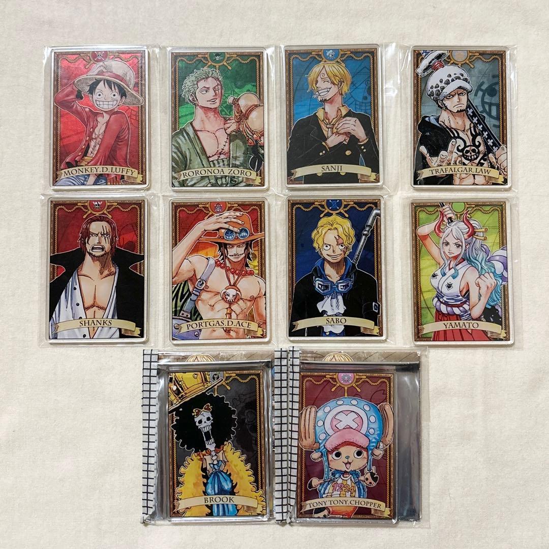 ワンピース　ステータスカード　ルフィ　ゾロ　サンジ　ロー　エース　サボ　ヤマト