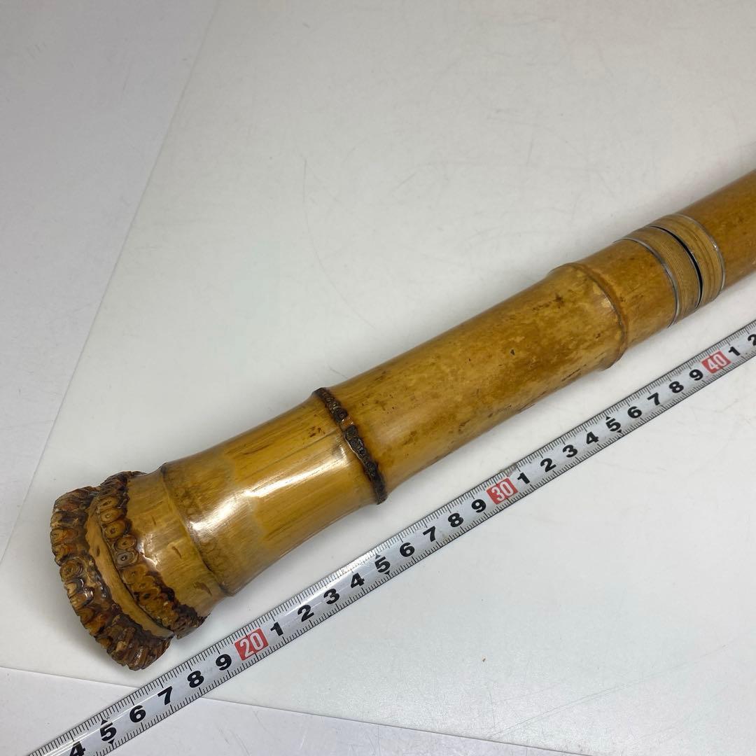 竹風在銘　銀三線尺八　約45cm 東N7-1025①