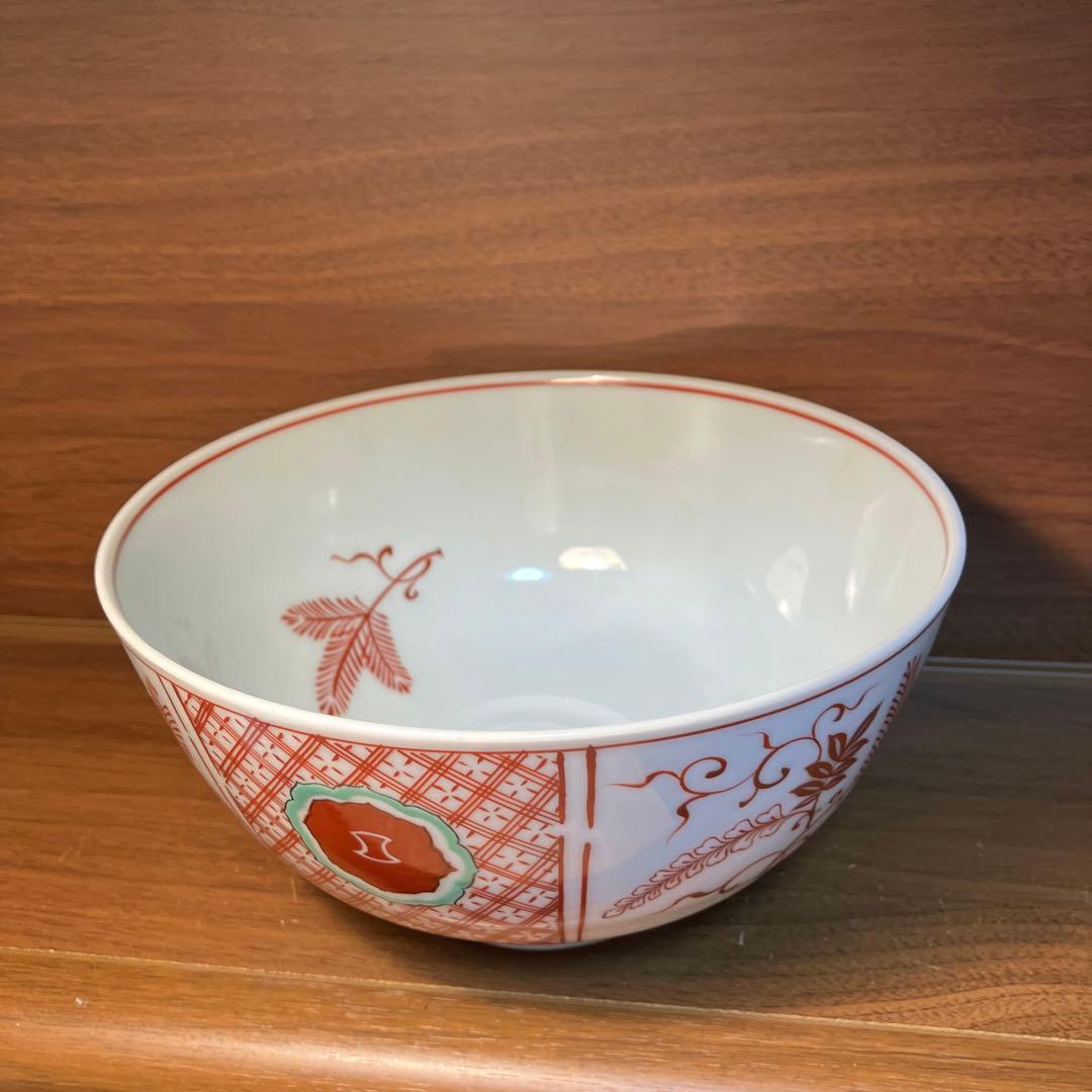 【伊東陶山 作】京焼 赤絵 菓子器 共箱付き