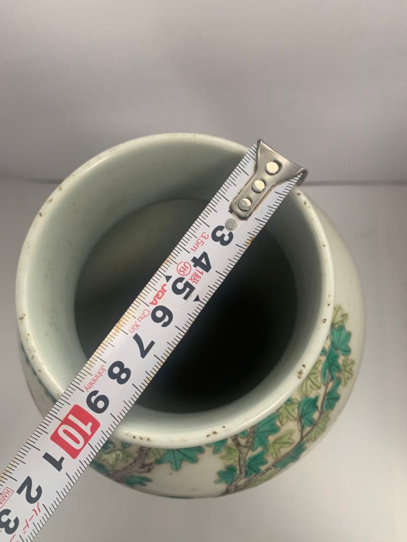 中国美術　清時代　五彩人物大壺　送料込み